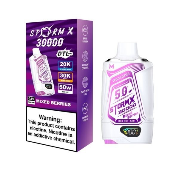 Mosmo Storm X 30000 Disposable Vape 30ml 2% - Image 4