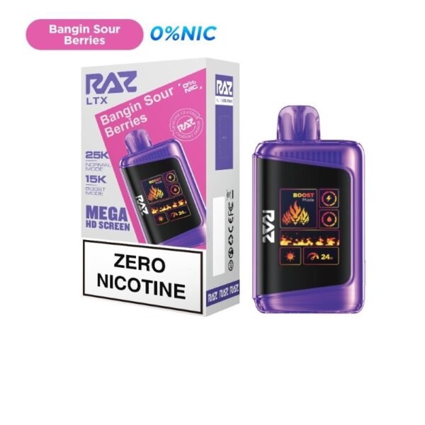 RAZ DC25000 Zero Nicotine Disposable Vape 16ml 0% - Image 6