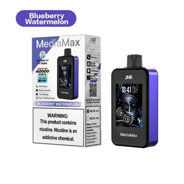 JNR MediaMax 40000 Disposable Vape 21ml 5% - Image 10
