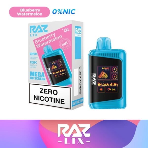 RAZ LTX 25K Nicotine Free Disposable Vape 16ml 0% - Image 6