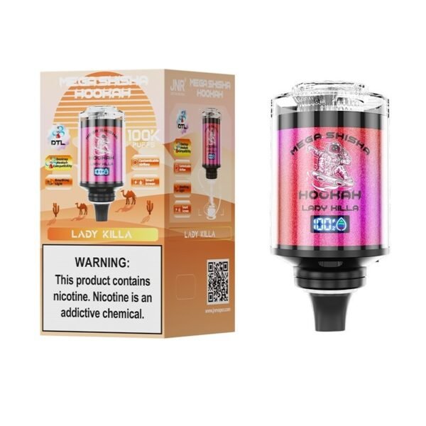 JNR Mega Shisha Hookah 100K Disposable Vape 60ml 2% - Image 9