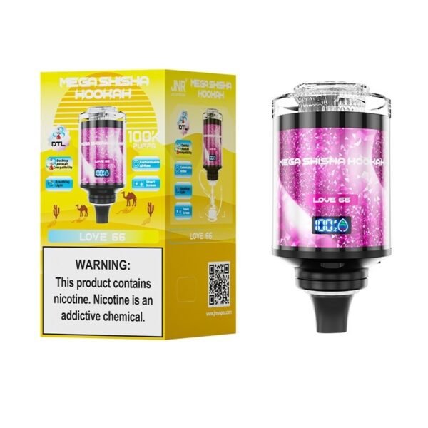 JNR Mega Shisha Hookah 100K Disposable Vape 60ml 2% - Image 8