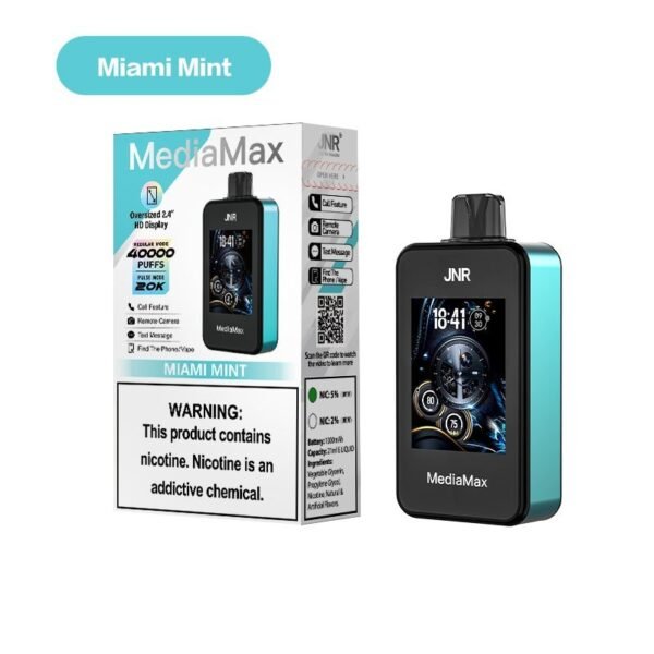 JNR MediaMax 40000 Disposable Vape 21ml 5% - Image 6