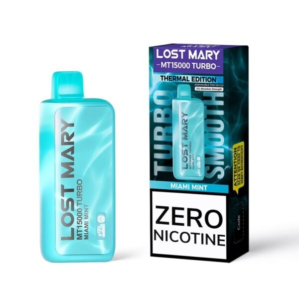Lost Mary MT15000 Turbo Zero Nicotine Disposable Vape 16ml 0% - Image 5