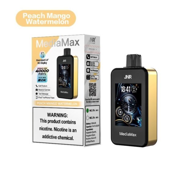 JNR MediaMax 40000 Disposable Vape 21ml 5% - Image 5