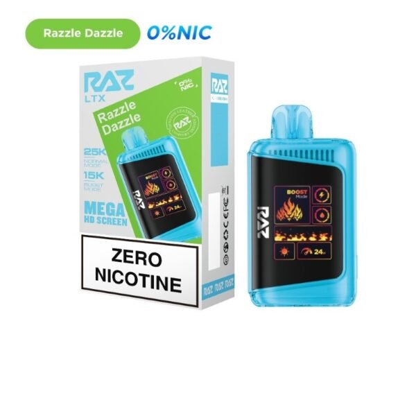 RAZ DC25000 Zero Nicotine Disposable Vape 16ml 0% - Image 3