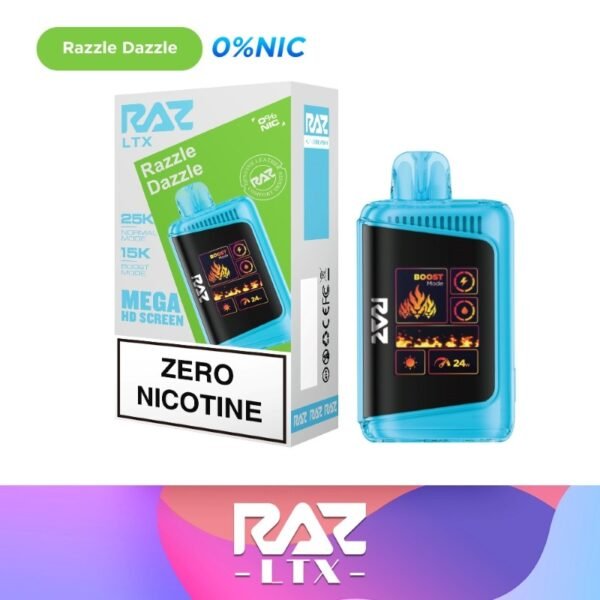 RAZ LTX 25K Nicotine Free Disposable Vape 16ml 0% - Image 3