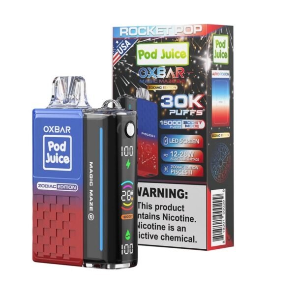 OXBAR 30K Magic Maze 2 Pod Juice Disposable Vape Kit - Image 12