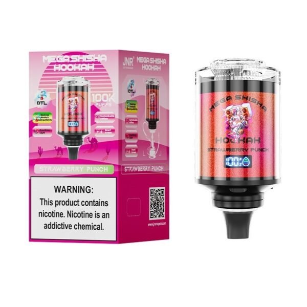 JNR Mega Shisha Hookah 100K Disposable Vape 60ml 2% - Image 3